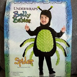Belly Babies Spider Costume - Green & Black, 18-24 months